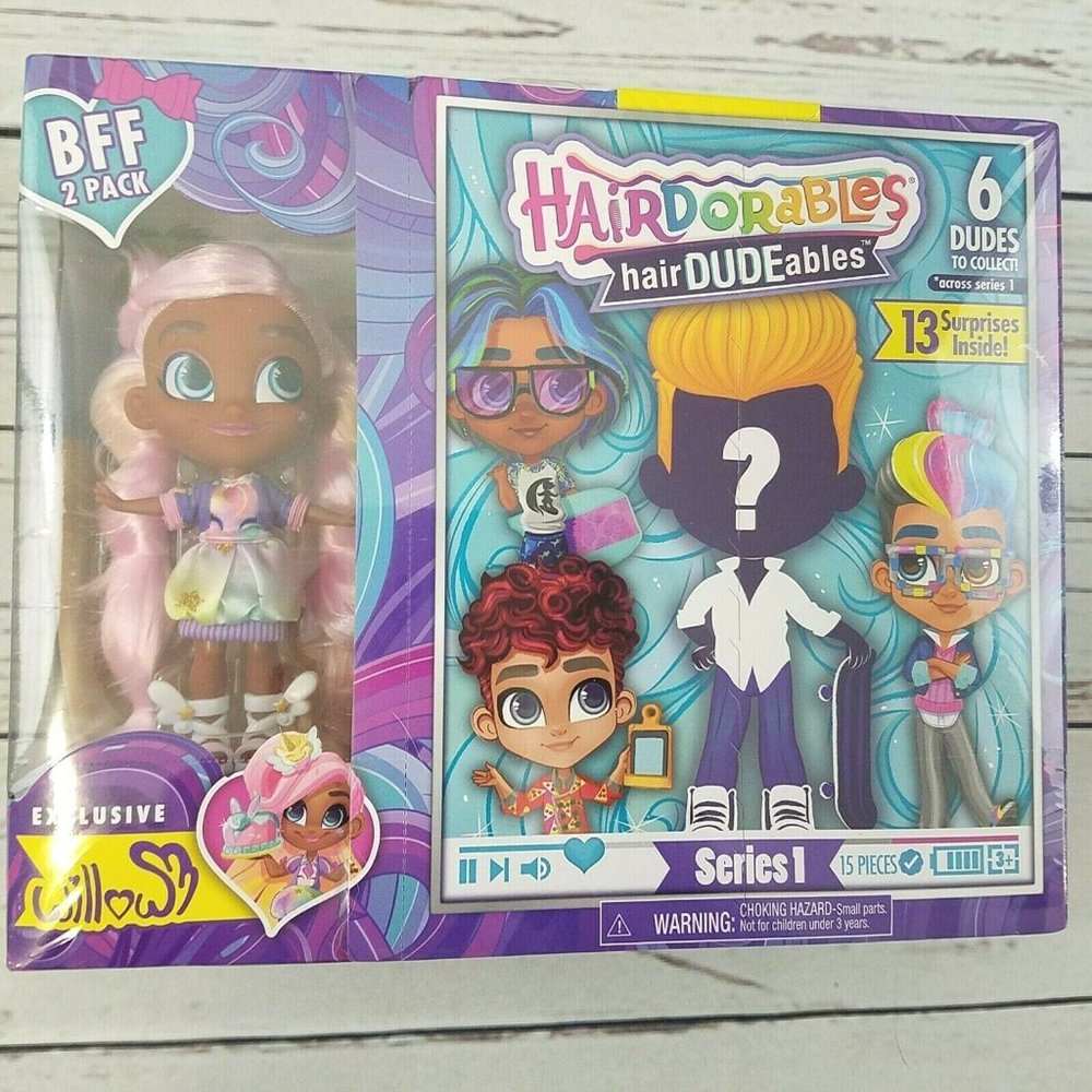 Hairdorables HairDUDEables Exclusive Willow Series 1 BFF 2 Pack